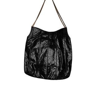 Vintage Judith Leiber‎ Black Snake Shoulder Bag as is